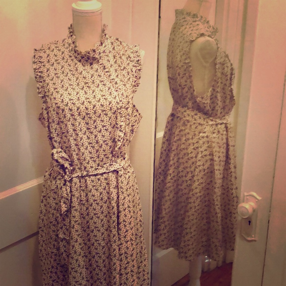 ELOQUII Size 18 Mandarin Collar Fit & Flare Dress